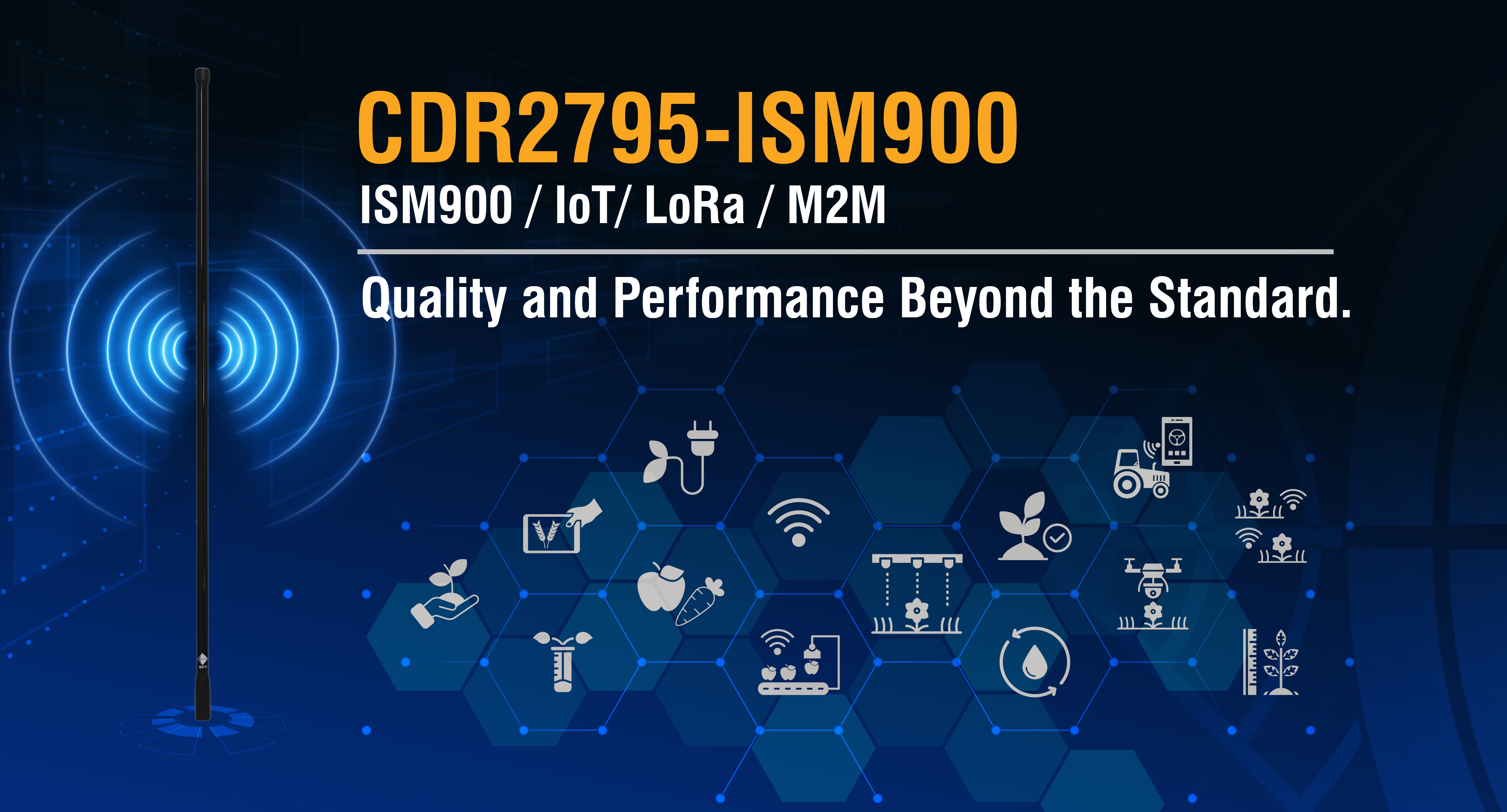 High Gain and Precision: RFI’s ISM 6dBi Collinear Antenna
